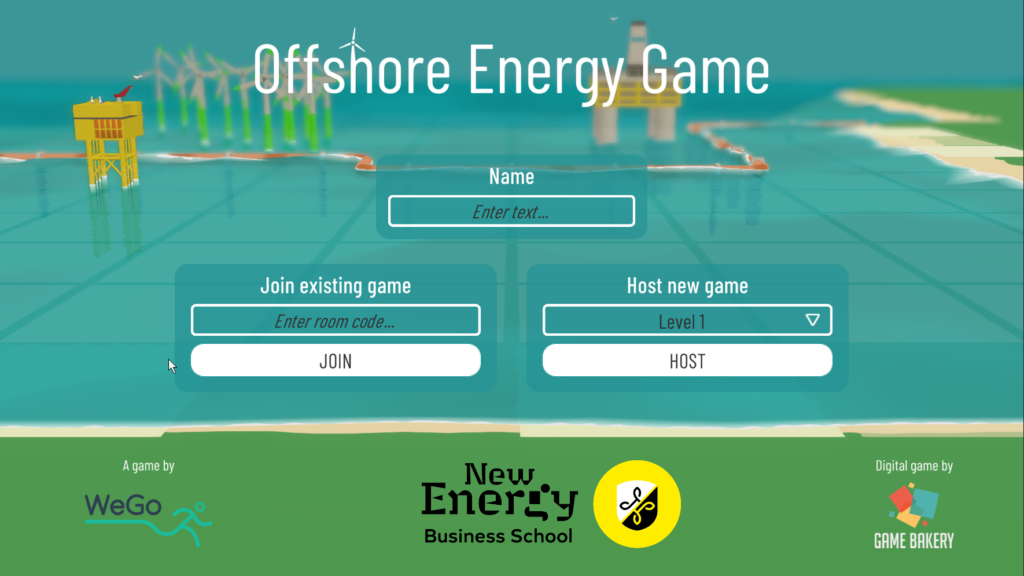 Screenshot of the Offshore Energy Game